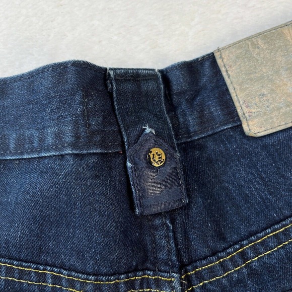 Vintage Y2K Red Ape Baggy Jeans 30x30 Dark Blue Grunge Gothic Cyber Embroidered - Picture 8 of 14